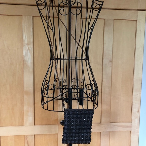 Beaded small crossbody evening Bag olive green - Picture 6 of 8